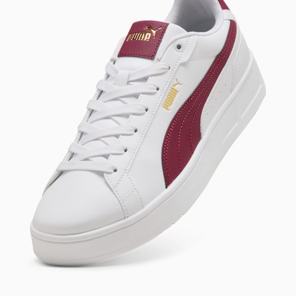 Court Classico Sneakers Unisex, PUMA White-Team Regal Red-PUMA Gold, large-ZAF