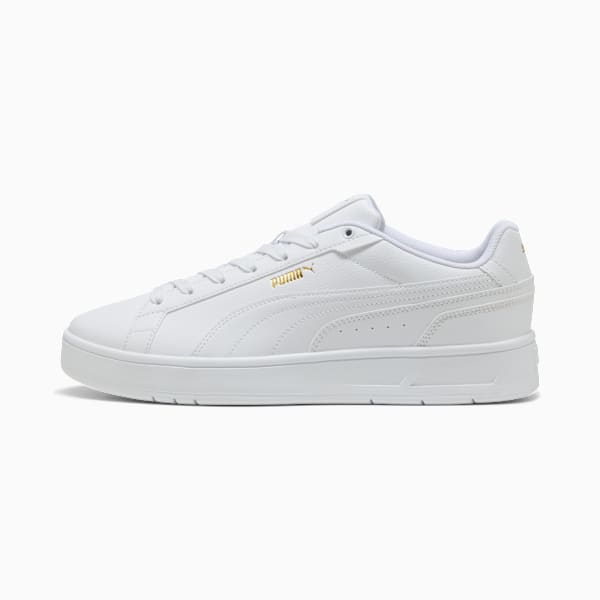Court Classico Sneakers Unisex, PUMA White-PUMA White-PUMA Gold, large-ZAF
