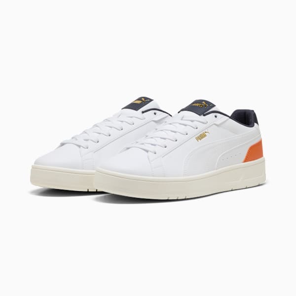 Court Classico Sneakers Unisex, PUMA White-PUMA White-New Navy, large-ZAF