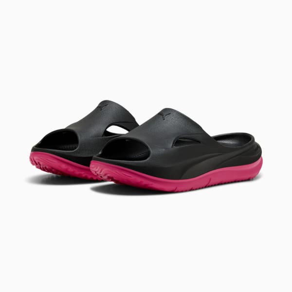SOFTRIDE ZeroG Slides Unisex, PUMA Black-Glowing Pink, large-MEX