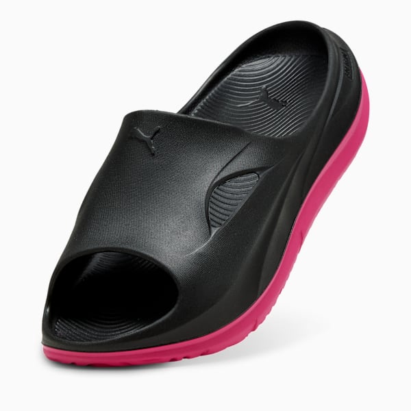 SOFTRIDE ZeroG Slides Unisex, PUMA Black-Glowing Pink, large-MEX