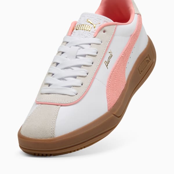 PUMA Club Klassika Sneakers Women, PUMA White-Pink Fruit-Vapor Gray, large-ZAF