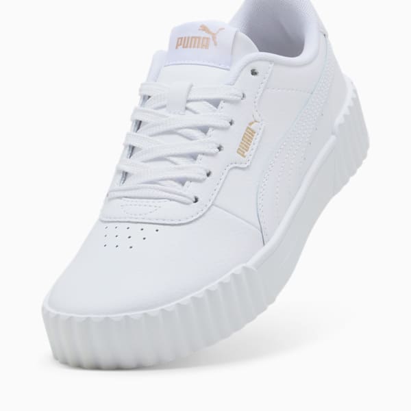 Carina 3.0 Sneakers Women, PUMA White-PUMA Gold, large-ZAF