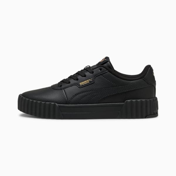 Carina 3.0 Sneakers Women, PUMA Black-PUMA Gold, large-ZAF