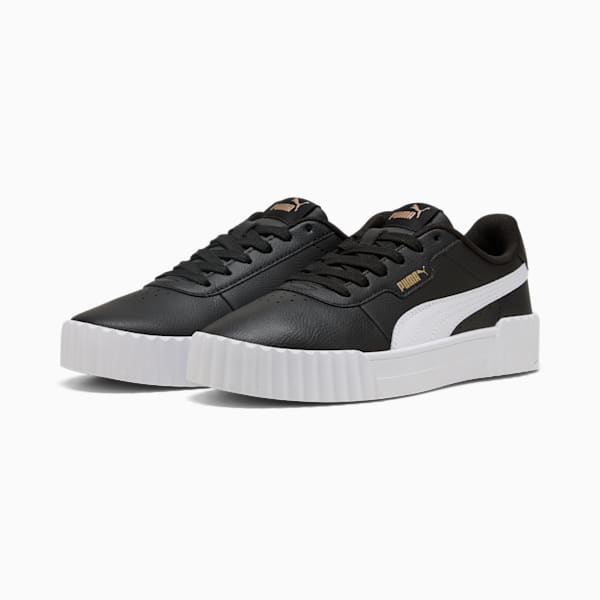 Zapatillas Carina 3.0 para mujer, PUMA Black-PUMA White-PUMA Gold, large-ARG