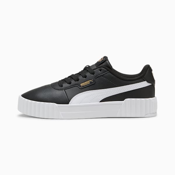 Zapatillas Carina 3.0 para mujer, PUMA Black-PUMA White-PUMA Gold, large-ARG