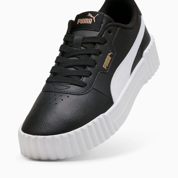 Zapatillas Carina 3.0 para mujer, PUMA Black-PUMA White-PUMA Gold, large-ARG