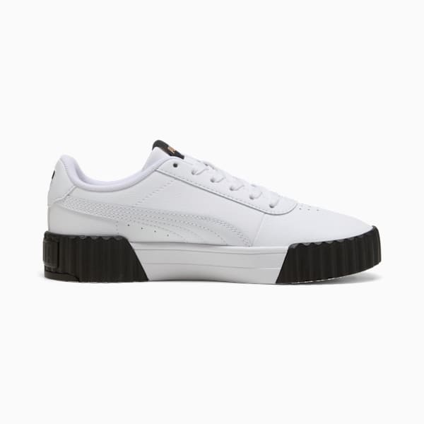 Zapatillas Carina 3.0 para mujer, PUMA White-PUMA Gold-PUMA Black, large-ARG