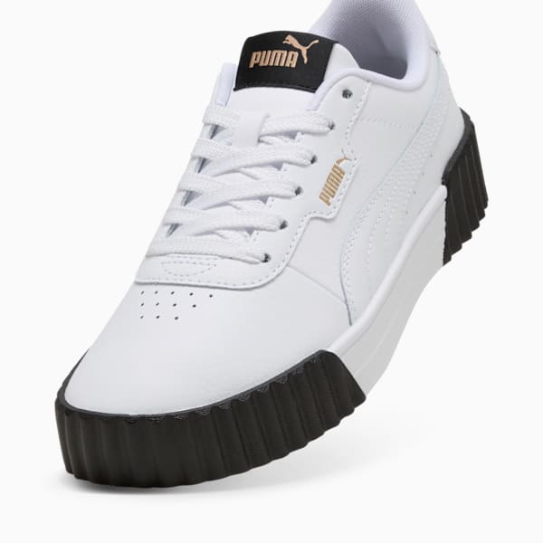 Zapatillas Carina 3.0 para mujer, PUMA White-PUMA Gold-PUMA Black, large-ARG