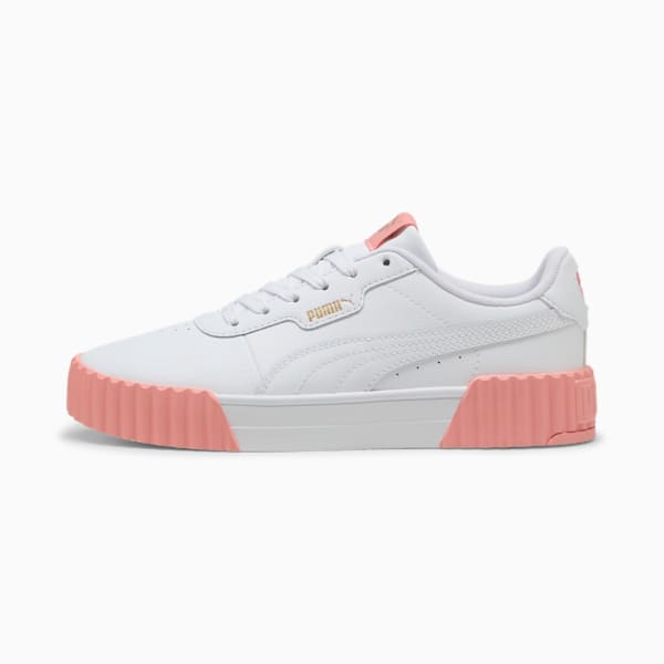 Carina 3.0 Sneakers Women, PUMA White-Pink Fruit-PUMA Gold, large-MEX