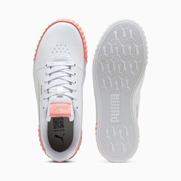 Carina 3.0 Sneakers Women, PUMA White-Pink Fruit-PUMA Gold, large-MEX