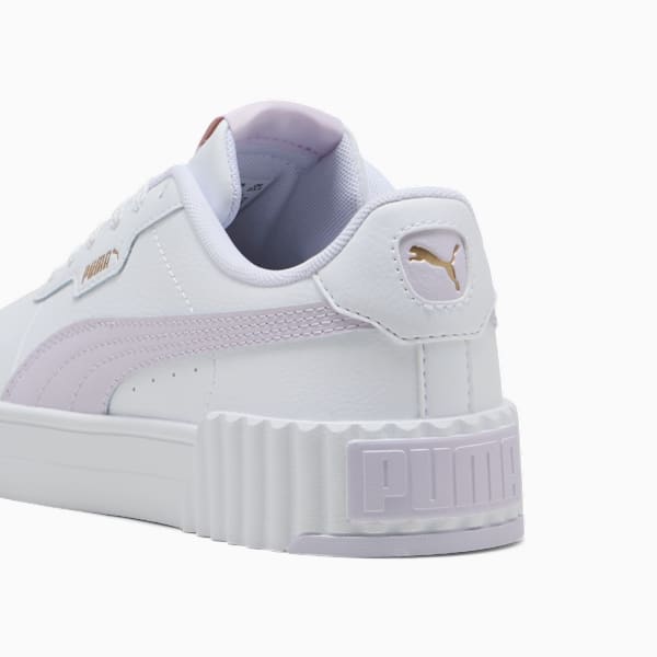 Zapatillas Carina 3.0 para mujer, PUMA White-Lilac Frost-PUMA Gold, large-ARG