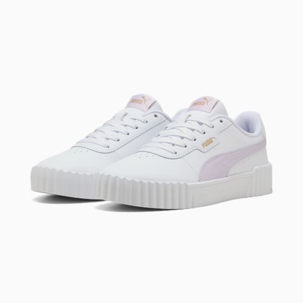 Carina 3.0 Sneakers Women, PUMA White-Lilac Frost-PUMA Gold, large-MEX