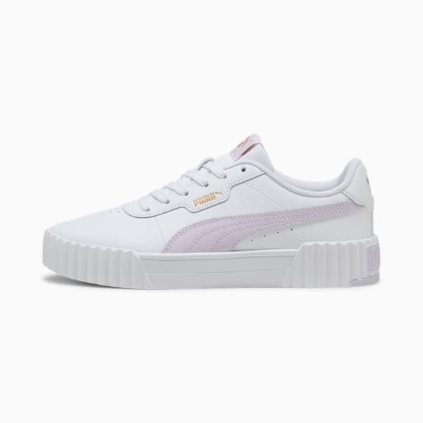 Carina 3.0 Sneakers Women, PUMA White-Lilac Frost-PUMA Gold, large-MEX