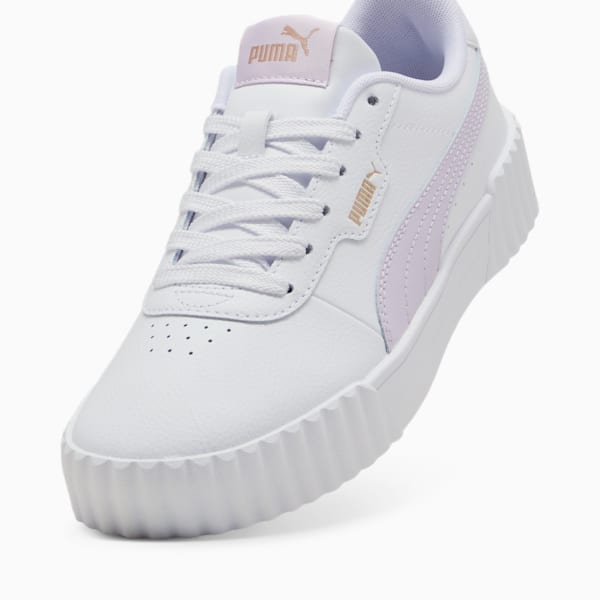 Carina 3.0 Sneakers Women, PUMA White-Lilac Frost-PUMA Gold, large-MEX