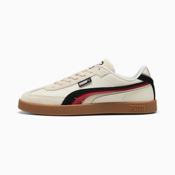 PUMA Club II Era Greenside Sneakers Unisex, Alpine Snow-PUMA Black-Dark Crimson, large-ZAF