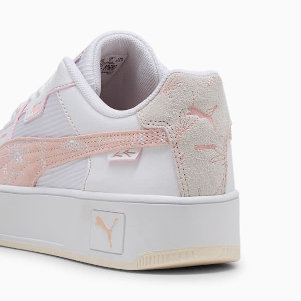 Carina Street Lux Crafted Flowers Sneakers Women, PUMA White-Rose Quartz, large-MEX