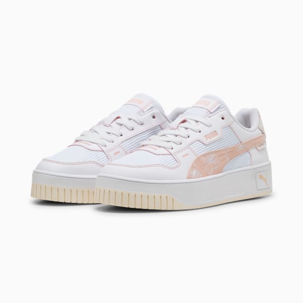 Carina Street Lux Crafted Flowers Sneakers Women, PUMA White-Rose Quartz, large-MEX