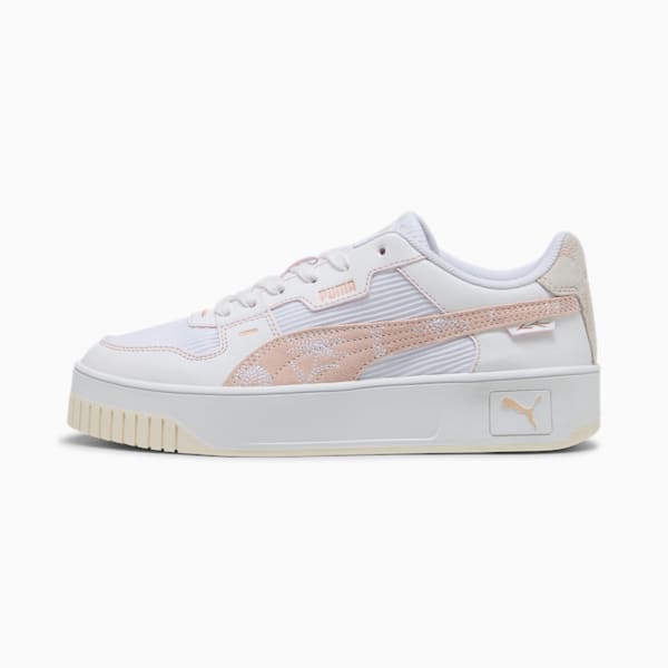 Carina Street Lux Crafted Flowers Sneakers Women, PUMA White-Rose Quartz, large-MEX