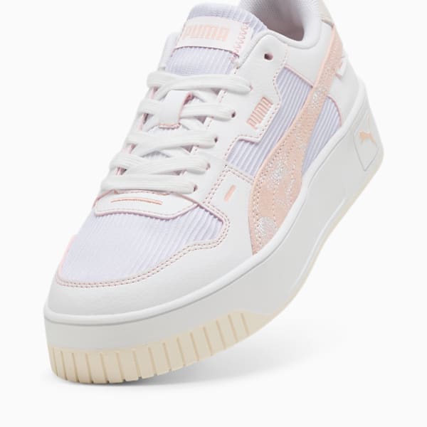 Carina Street Lux Crafted Flowers Sneakers Women, PUMA White-Rose Quartz, large-MEX