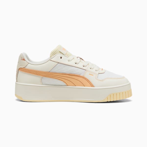 Carina Street Lux Crafted Flowers Sneakers Women, Warm White-Almost Apricot, large-MEX