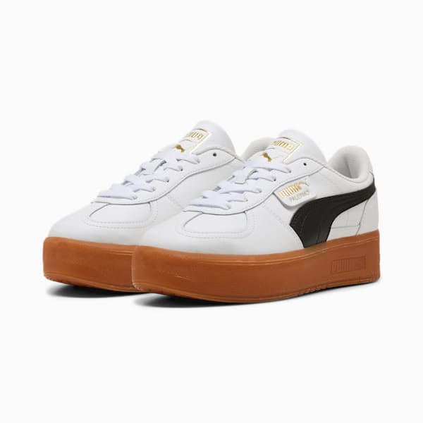 Palermo Elevata Leather Sneakers Women, PUMA White-Gum, large-ZAF