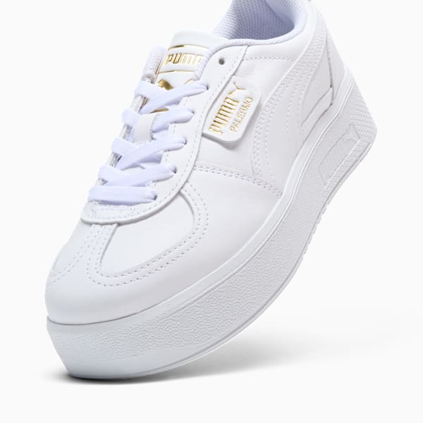 Palermo Elevata Leather Sneakers Women, PUMA White, large-MEX