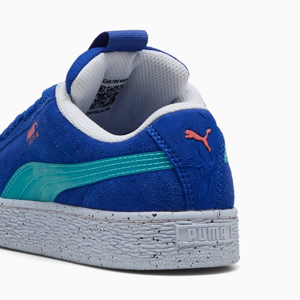 Suede XL Parachute Landing Sneakers Youth, Vivid Blue-Aquatic, large-ZAF