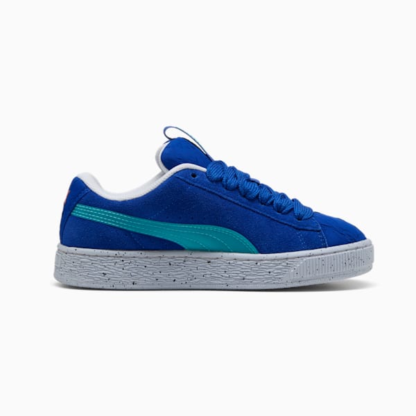 Suede XL Parachute Landing Sneakers Youth, Vivid Blue-Aquatic, large-ZAF