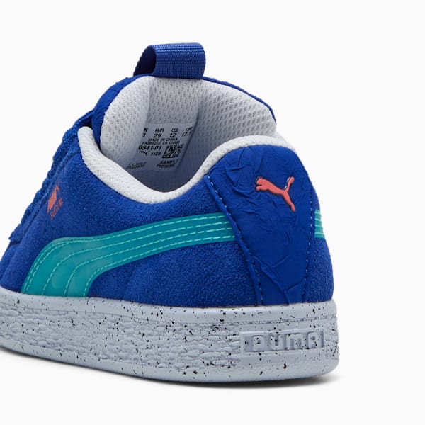 Suede XL Parachute Landing Sneakers Kids, Vivid Blue-Aquatic, large-ZAF