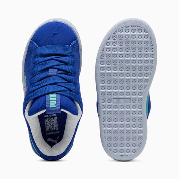 Suede XL Parachute Landing Sneakers Kids, Vivid Blue-Aquatic, large-ZAF