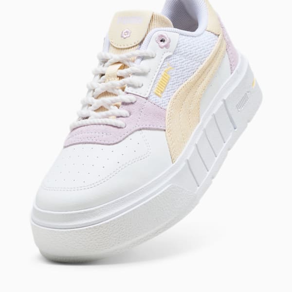 Cali Court Summer Feels Sneakers Youth, PUMA White-Alpine Snow-Lilac Frost, large-ZAF