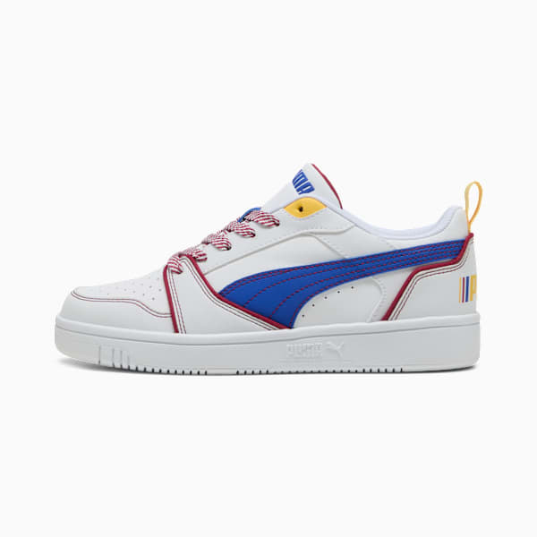 Puma Rebound V6 Lo Starblitz Sneakers Youth, PUMA White-Vivid Blue-Port, large-ZAF