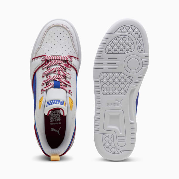 Puma Rebound V6 Lo Starblitz Sneakers Youth, PUMA White-Vivid Blue-Port, large-ZAF