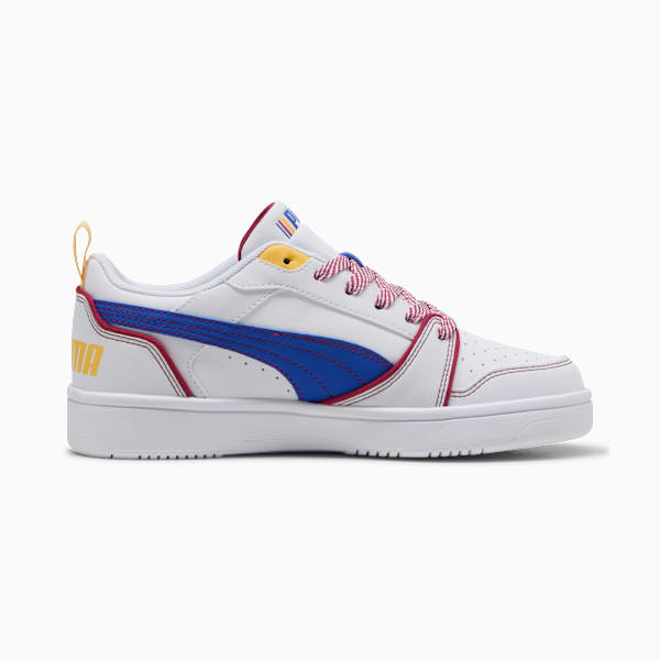 Puma Rebound V6 Lo Starblitz Sneakers Youth, PUMA White-Vivid Blue-Port, large-ZAF