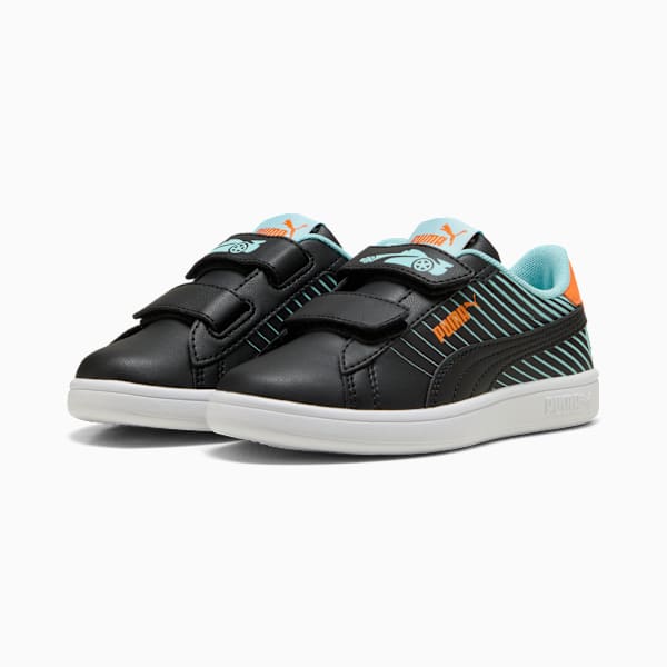 Smash 3.0 Poised 2 Race Sneakers Kids, PUMA Black-Safe Lake, large-ZAF