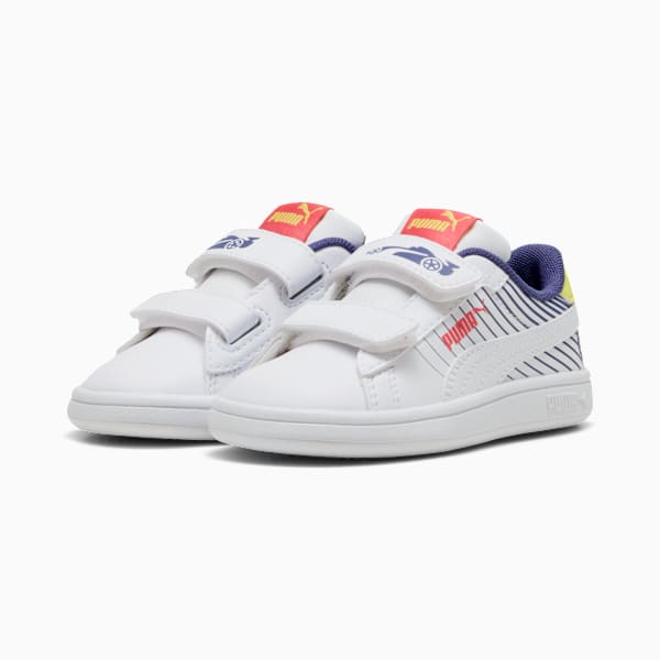Smash 3.0 Poised 2 Race Sneakers Toddler, PUMA White-Blue Crystal-Lemon Sherbert, large-ZAF