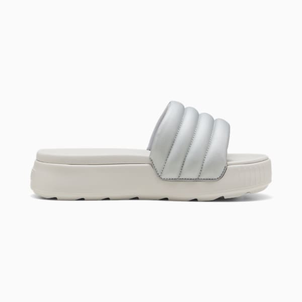 Sandalias Karmen Puffy Aqua Metallics para mujer, PUMA Silver-Feather Gray, large-MEX