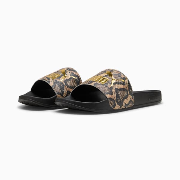 Sandalias Leadcat 2.0 Snake Chic para mujer, PUMA Black-Gold, large-MEX