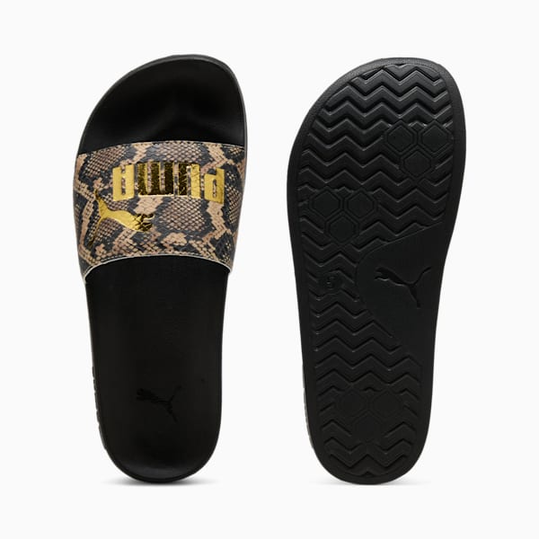 Sandalias Leadcat 2.0 Snake Chic para mujer, PUMA Black-Gold, large-MEX