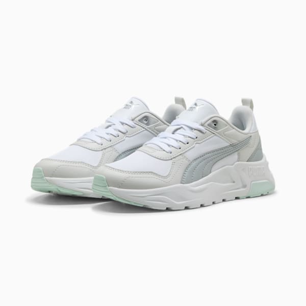 Trinity 2 Lite Aqua Metallics Sneakers Women, PUMA White-PUMA Silver-Peaceful Blue, large-MEX
