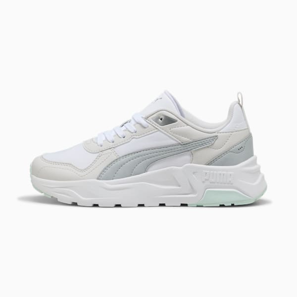 Trinity 2 Lite Aqua Metallics Sneakers Women, PUMA White-PUMA Silver-Peaceful Blue, large-MEX