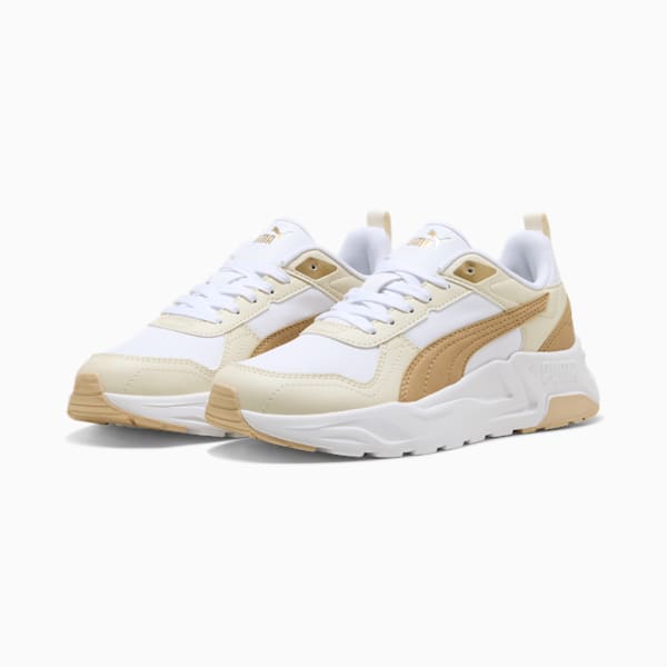 Trinity 2 Lite Aqua Metallics Sneakers Women, PUMA White-Light Sand-Alpine Snow, large-MEX