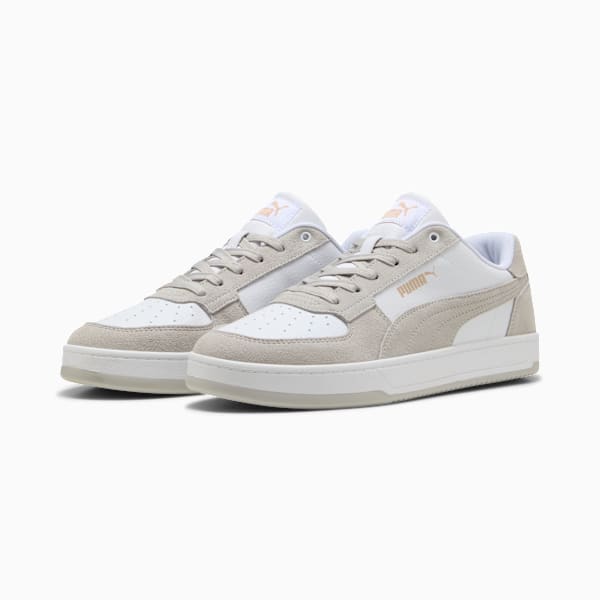 Caven 2.0 Mono Sneakers Unisex, PUMA White-Cool Light Gray-PUMA Gold, large-ZAF