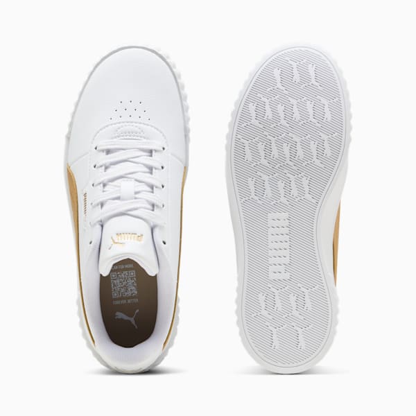 Tenis Carina 3.0 Aqua Metallics para mujer, PUMA White-Light Sand-PUMA Gold, large-MEX