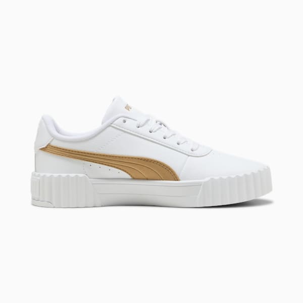 Carina 3.0 Aqua Metallics Sneakers Women, PUMA White-Light Sand-PUMA Gold, large-ZAF