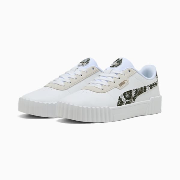 Carina 3.0 Snake Chic Women, PUMA White-Vapor Gray-Puma Aged Silver, large-ZAF
