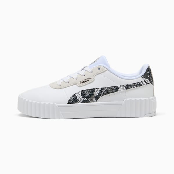 Carina 3.0 Snake Chic Women, PUMA White-Vapor Gray-Puma Aged Silver, large-ZAF