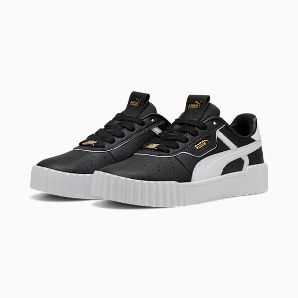 Carina 3.0 Luxe Sneakers Women, PUMA Black-PUMA White-PUMA Gold, large-ZAF