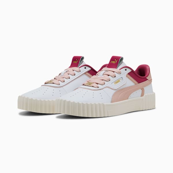 Carina 3.0 Luxe Sneakers Women, PUMA White-Rose Quartz-PUMA Gold, large-ZAF